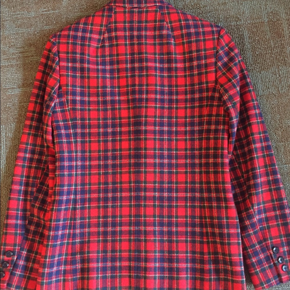 Virgin Pendleton Christmas Plaid Wool Blazer - image 2